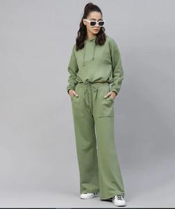 Chándal Ligero con Capucha para Mujer, de Secado Rápido, 100% Algodón, Transpirable, para Uso en Exteriores en Invierno, Diseño Sólido, Precio Bajo - Product Image 2