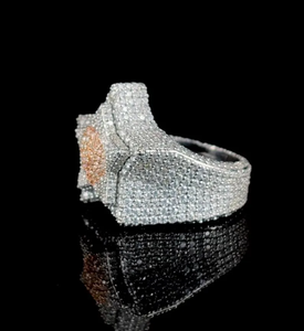 Luxury Star Shape Moissanite <b>Ring</b> Iced Out Hip Hop <b>Statement</b> <b>Ring</b> <b>Silver</b> Tone Broken Heart Design Jewelry Gift - Product Image 3