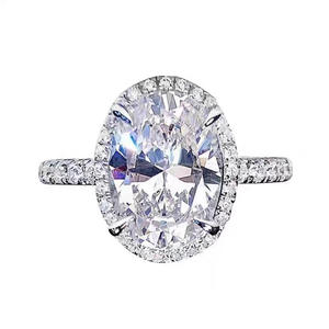 Round Cut Moissanite Engagement <b>Ring</b> Sterling <b>Silver</b> Bridal <b>Ring</b> Classic <b>Statement</b> Wedding Jewelry Elegant Luxury Gift For Women - Product Image 1