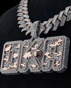 Customized Luxury Hip Hop Iced Out Moissanite <b>Pendant</b> 925 <b>Silver</b> Iced Out <b>Pendant</b> Pass Diamond Tester <b>Initial</b> Name <b>Pendant</b> Men - Product Image 5