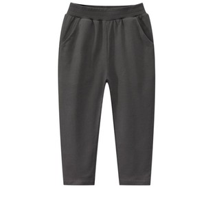 Pantalon de sport pour garçon de 3 à 14 ans, nouveau style printemps, couleur unie, 100% coton, décontracté, élastique, coupe droite - Product Image 4