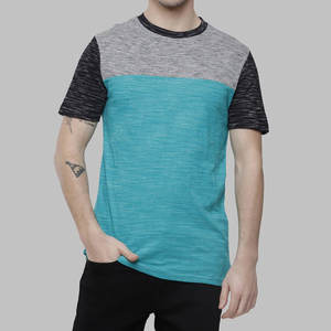 Camiseta Modern Fit para Hombre |   Diseño de borde lateral en contraste |   Camisa de Algodón de Verano de Alta Calidad |   Precio al por Mayor para Compras al por Mayor - Product Image 1