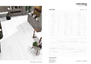 Refined carving finish <b>polished</b> glazed porcelain tiles produced for large format <b>flooring</b> wall coverage in modern environments - Product Image 3