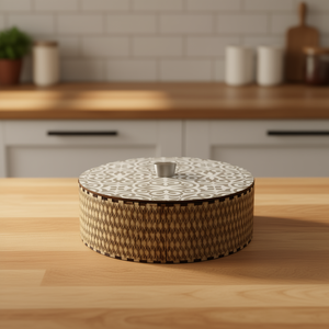 Caja de Madera Premium Hecha a Mano para Chapati con Organizador de Especias, Contenedor de Almacenamiento para Roti, Cajas Decorativas para el Hogar - Product Image 3