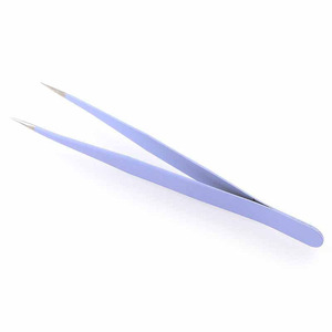 Nouvelles pinces à cils et sourcils en acier inoxydable violet, droites et courbées, outil de maquillage professionnel durable - Product Image 1