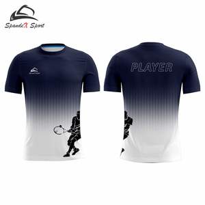 เสื้อยืดฟลีซโพลีเอสเตอร์ 100% แบบกำหนดเอง OEM ODM เสื้อปิคเคิลบอล พิมพ์โลโก้ตามสั่ง พิมพ์ลายดิจิทัล เสื้อยืดกีฬา เสื้อยืดครึ่งตัว - Product Image 1