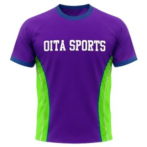 Men Purple <b>Green</b> Sublimated Netball Jersey Shorts Set Polyester Lightweight Sportswear Team Training Competition Apparel - Product Image 3