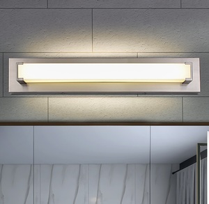 Lampe murale LED au design moderne, étanche IP44, pour miroir de salle de bain, éclairage mural intérieur en acier inoxydable, pour miroir d'hôtel - Product Image 1