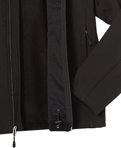 Veste softshell noire de haute qualité avec poche zippée sur la poitrine, coupe-vent, respirante, pour la pêche en plein air, veste thermique softshell - Product Image 6
