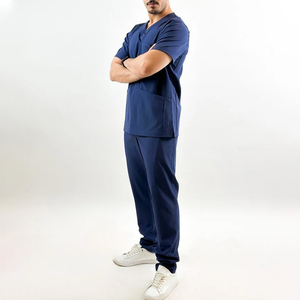 Ensemble de blouses médicales pour hommes avec plusieurs espaces de rangement, vêtements d'hôpital d'été, 100% coton, séchage rapide, haute qualité, doux, confortable, livraison rapide - Product Image 4