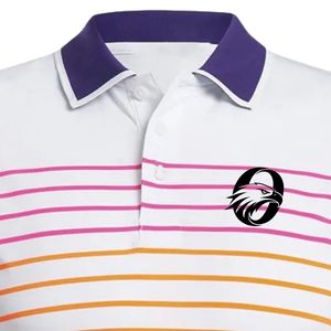 Polo Sublimado a Rayas Blancas y Rosas para Hombre, Camiseta Deportiva de Manga Corta, Ropa de Golf Elegante para Prácticas Deportivas y Uso Casual - Product Image 3