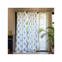 Rideaux transparents en lin bleu au design moderne Rideaux filtrants à lumière naturelle écologiques pour fenêtre salon hôtel nouvelle collection