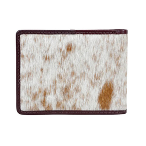 Portefeuille en cuir de vachette fait main sur mesure pour homme, portefeuille en cuir véritable à poils, design fin, portefeuille en cuir pliable durable - Product Image 1