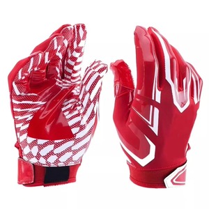 Guantes de Receptor de Fútbol Americano de Diseño Personalizado de Fabricante Profesional, Antideslizantes, Ligeros, Transpirables y Ajustables - Product Image 1