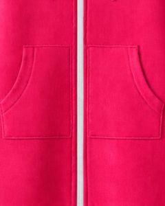 Sudadera larga con cremallera, color rosa intenso, abrigo con capucha de lana para mujer, ropa exterior informal de gran tamaño con bolsillos, OEM personalizado - Product Image 6