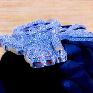 Colgante de Corona con Inicial de Diamante Tallado en Plata de Ley 925 para Niños, Chapado en Oro Amarillo de 14K, Regalo Clásico - Product Image 4