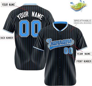 Camiseta de Béisbol Barata con Logotipo Bordado Personalizado, Diseño de Franjas Sublimadas, Camiseta de Béisbol para Hombre - Product Image 4