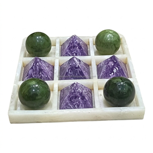 เกมกระดานติ๊กแท็กโทเรซิ่นตกแต่งสุดหรู เกมกลยุทธ์บนโต๊ะระดับพรีเมียมสำหรับตกแต่งบ้านและสำนักงาน - Product Image 2