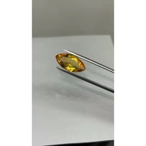 Citrino natural de 5x2.5MM, forma marquesa, piedra preciosa suelta de la mejor calidad para la fabricación de joyas. - Product Image 3