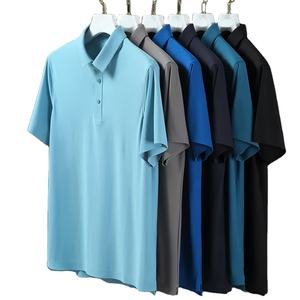 Nuevo Polo de Golf Elástico en 4 Direcciones, Talla Grande, de Alta Calidad, Antiarrugas, de Malla Transpirable, Tejido Sin Costuras, para Hombre - Product Image 1