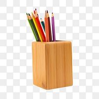 Porte-stylos en bois élégant fait à la main – Organisateur de bureau en bois naturel pour stylos, crayons, marqueurs et accessoires de bureau