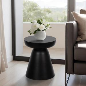 Table d'appoint sculpturale audacieuse avec plateau rond large, base conique solide et design contemporain pour bars - Product Image 1