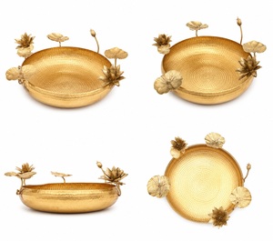 Bol polonais brillant décoratif en laiton de qualité supérieure usine directe meilleure vente chaude bols Royal Classic Look fruits servant un bol fait à la main - Product Image 5
