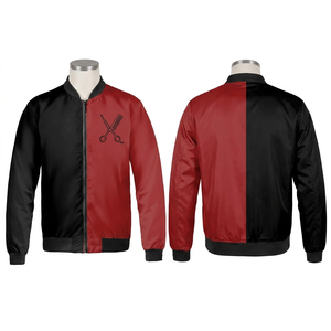 Chaqueta de Barbero para Hombre, 220 GSM, Polialgodón, Azul Marino, Cierre Frontal con Cremallera, Logotipo Bordado Personalizado, Ropa de Trabajo para Salón, Transferencia Térmica - Product Image 5