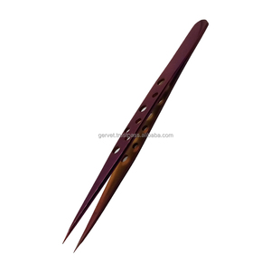 Pince à épiler professionnelle pour extensions de cils, droite, à pointe fine, pour une préhension et un isolation précisés, pince à épiler pour cils volumineux - Product Image 3