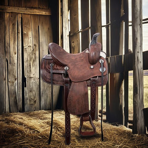 แผ่นรองอานหนังแบบกำหนดเองพร้อมพิมพ์ลาย |   อานม้าหนังทำมือ |   อุปกรณ์ขี่ม้าแบบพกพา |   ผู้ผลิตขายส่ง - Product Image 1