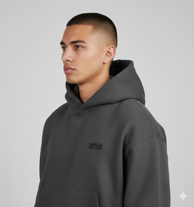 Sweat à capuche zippé pour homme, 100% coton, broderie et impression effet vieilli, sur mesure, de l'usine Ranzia Industry, vente en gros. - Product Image 5