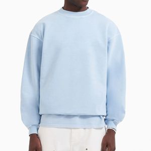 Ensemble de survêtement col rond en coton 100% uni avec logo personnalisé, tailles plus, pour hommes, 2 pièces, short et pantalon de jogging, vente en gros - Product Image 5