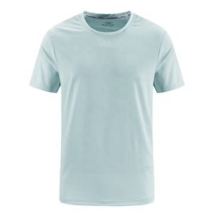 Camiseta de Punto de Algodón 100% de Alta Calidad para Hombre, con Logotipo Personalizado, Transpirable, Ecológica, Diseño Sólido para Verano, Ropa Deportiva - Product Image 4