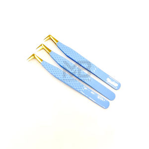 แหนบเสริมความงามสำหรับต่อขนตาพร้อมด้ามจับนุ่ม สแตนเลสสตีล ทนทาน ป้องกันไฟฟ้าสถิต ปลายแหลม สำหรับติดขนตา - Product Image 4