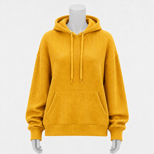 Oversized Winter <b>Long</b> Solid Knitted <b>Hoodie</b> <b>for</b> <b>Women</b> High Quality Eco-Friendly 100% Cotton Fashionable Street Wear - Product Image 5