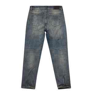 Jeans pour hommes en coton 100% style vintage personnalisé, taille mi-haute, coupe classique, imperméable, brodé, vêtements de travail écologiques - Product Image 3