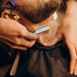 Rasoir droit de barbier à lame unique avec logo personnalisé, vente en gros, faible MOQ, rasoir de barbier en acier inoxydable - Product Image 5