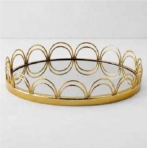 Luxury Rectangular Metal Storage Tray Polished Finish Minimalist Design Stackable Single Tier Table Organizer Rose Gold <b>Silver</b> - Product Image 6