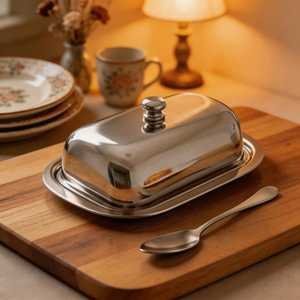 Heavy Duty Metal <b>Butter</b> Dish for Home & Restaurant Use - Product Image 2