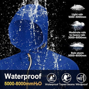 Softshell <b>Jacket</b> <b>Men</b>’s Ultra-<b>Lightweight</b> Packable Windbreaker – Waterproof Emergency Shell with Integrated Travel Pouch - Product Image 3