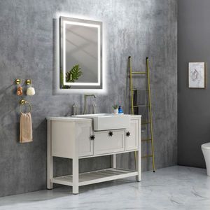 40x30 Inch <b>Smart</b> Touch LED Bathroom <b>Mirror</b> Wall Mounted Vanity <b>Mirror</b> Frontlit Backlit Anti Fog Memory <b>Smart</b> LED Vanity <b>Mirror</b> - Product Image 1