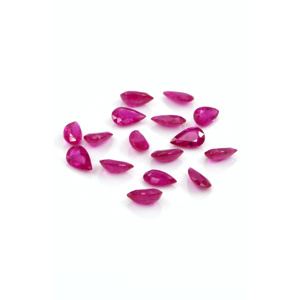 Rubíes naturales sin tratar de Mozambique, calibrados en forma de pera de 3x5 mm, piedras preciosas de rubí facetadas naturales sueltas para la fabricación de joyas, listas para usar. - Product Image 4