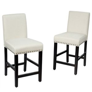 Taburetes de Bar para Cocina con Patas de Madera de Caucho, 25 Pulgadas de Alto - Product Image 1