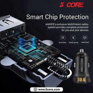 Adattatore USB + Type-C per Ricarica Rapida con Chip Intelligente, Caricabatterie Veloce per Auto, Camion e SUV - Product Image 4