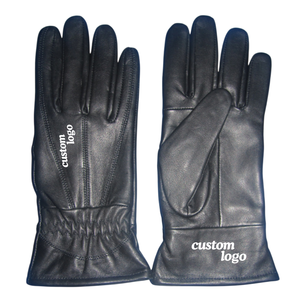 Guantes de piel de oveja auténtica para hombre con logotipo personalizado, los mejores guantes de invierno a la moda, guantes cálidos de invierno con pantalla táctil para conducir, venta al por mayor - Product Image 1