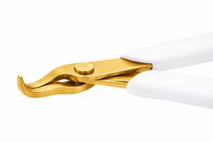 90 Degree Bent Nose Pliers White Gold Handle Gold Tip Precision Jewelry Tool Chain Nose Pliers Professional Hand Tool - Product Image 2