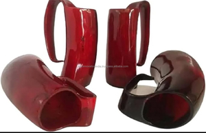 Taza de cuerno vikingo de calidad superior al por mayor, taza de cerveza y café natural acabada a mano, capacidad de 350ml - Product Image 3