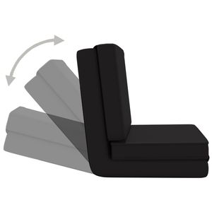 Sedia da Terra Pieghevole in Ecopelle Nera con Base in Metallo Regolabile e Imbottitura in Schiuma - Product Image 6