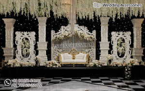 Escenario Temático de Bollywood para Bodas Indias, Magnífico Escenario para Recepción de Bodas Indias, Decoración Elegante para Bodas Maharani en EE. UU. - Product Image 5