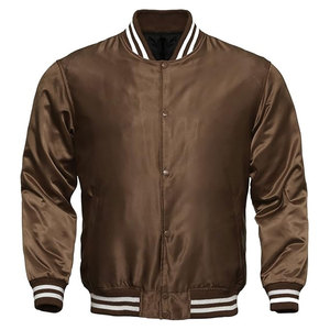 Men <b>Women</b> Satin Polyester <b>Bomber</b> <b>Jacket</b> Vintage Biker Retro Zip Up Casual Coat <b>Lightweight</b> Streetwear Fashion Outerwear - Product Image 1